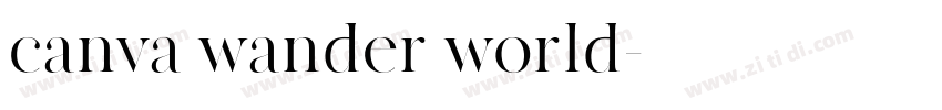 canva wander world字体转换